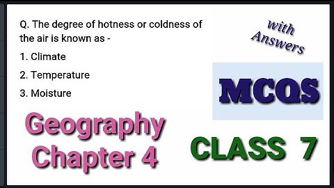 class 7 geography chapter Air mcqs/NCERT class 7 geography chapter 4 mcq/ NCERT class 7 sst mcq