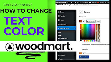 Change text and menu colors in Woodmart
