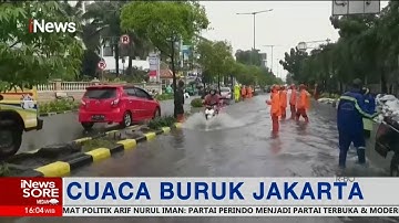 Diguyur Hujan Deras, Sejumlah Ruas Jalan di Jakarta Tergenang Banjir #iNewsSore 23/12