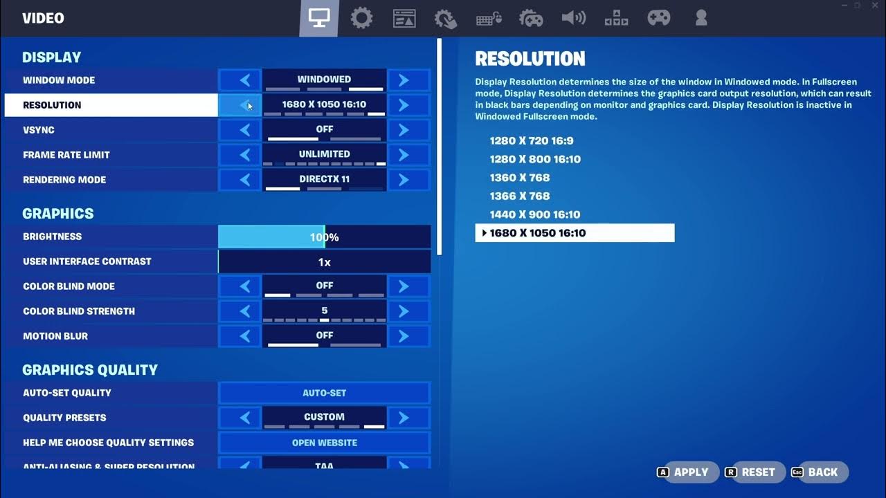 how-to-change-resolution-in-fortnite-adjust-screen-size-youtube