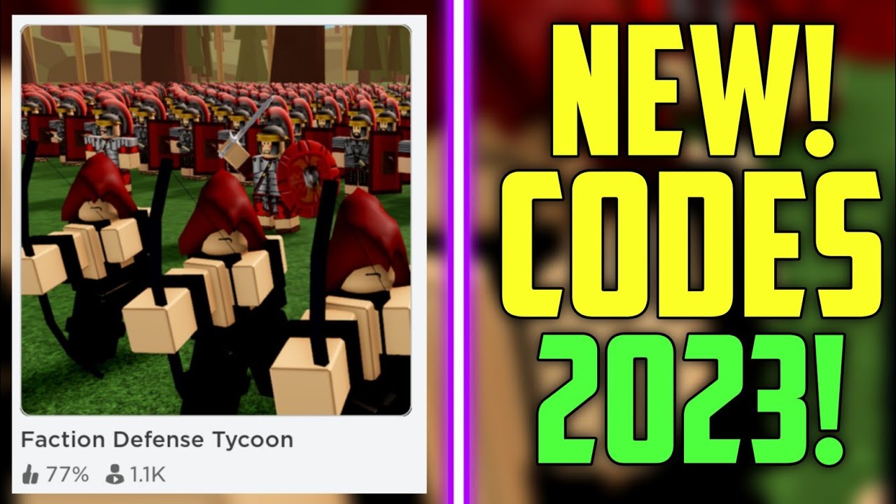 NEW* ALL WORKING CODES FOR FACTION DEFENSE TYCOON IN 2023! ROBLOX FACTION  DEFENSE TYCOON CODES 