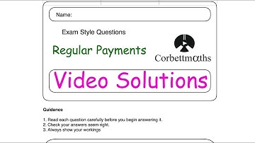 Regular Payments Answers - Corbettmaths