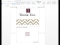 How to make double sided personalized thank you cards with ms word