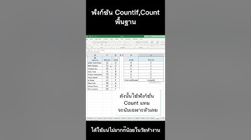 ฟังก์ชั่น countif,count พื้นฐาน #excel #excelวัยทํางาน #count #countif
