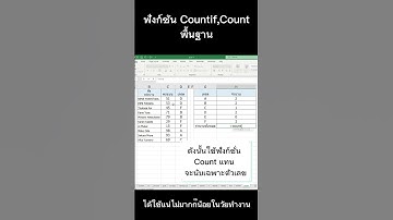 ฟังก์ชั่น countif,count พื้นฐาน #excel #excelวัยทํางาน #count #countif