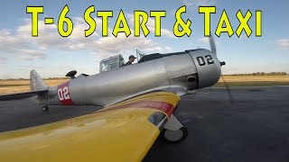 T-6 Engine Start and Taxi Out Mid America Flight Museum