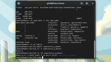 Les disques sur LINUX (FEDORA) en 3 minutes