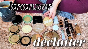 BRONZER DECLUTTER // Sharing a DRUGSTORE DUPE that is better than high end!