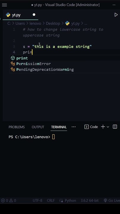 How to convert String in uppercase in python #python #pythonstring ...