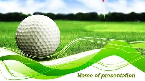 Ball For Golf PowerPoint Template by PoweredTemplate.com