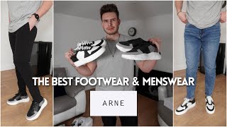 white arne trainers