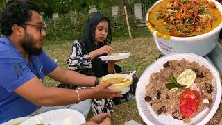 Eating Iftar(Shahi Haleem, Dum Biryani, Saffron Badam Sharbat) With Friends/ Zaitoon Biryani House