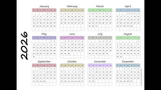 2026 Calendar Printable | Free PDF Download (US) | A4 & Letter Size #2026 #2026calendar #calendar