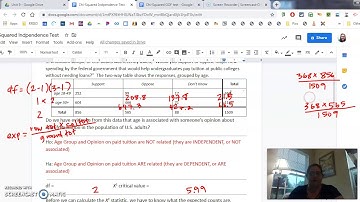 Chi Square Test of Independence (part 1)