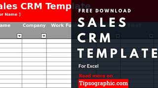 Sales CRM Template for Excel ► Free Download