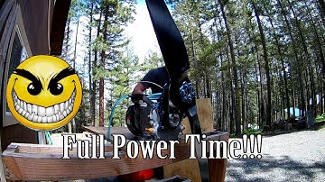 Home Made Paramotor Engine   Full Power Test