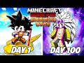 I played minecraft dragon block c as omniking goku for 100 days this is what happened