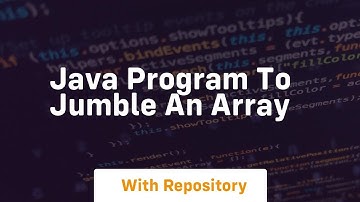 java program to jumble an array