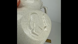 Vintage Pfaltzgraff Pitcher Speckled Cream Off White Cottage Farmhouse Colonial