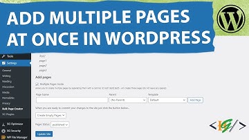 How to Create Multiple WordPress Pages at Once through Plugin | Add Bulk Pages