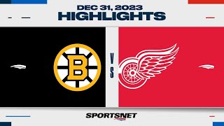 NHL Highlights | Bruins vs. Red Wings - December 31, 2023