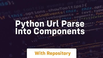 Python url parse into components