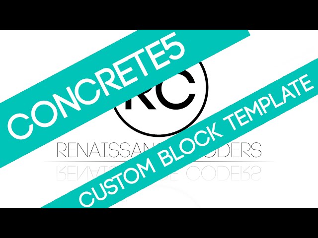 Concrete5: Adding a Custom Block Template - YouTube concrete5-adding-a-custom-block-template-youtube