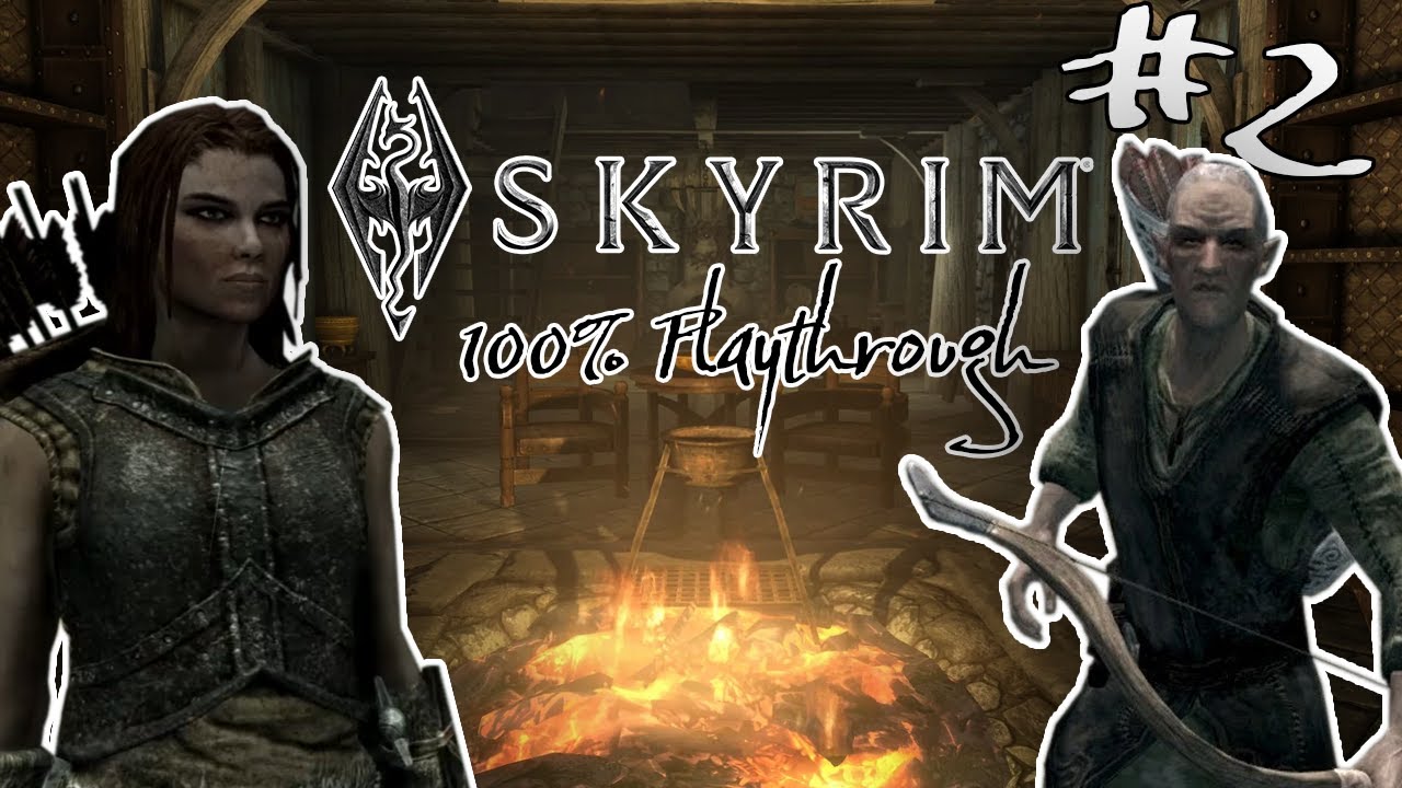 Lets Play The Elder Scrolls V: Skyrim - First Dungeon + Dragon!! Part 2 ...