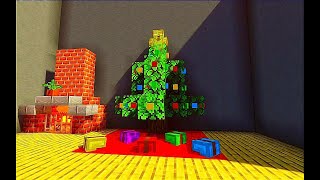 Как построить новогоднюю елку в майнкрафте/how to build a christmas tree in minecraft🎄