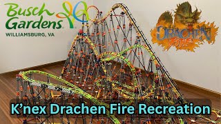 How I built Drachen Fire from Busch Gardens out of K'nex! - Arrows Failed Roller Coaster
