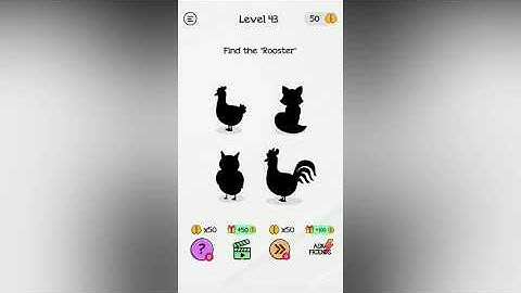 Braindom Level 43 Find the "Rooster"