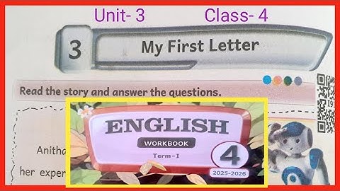 My First letter, Unit- 3, English workbook answers term1