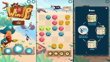 WindPi Gems Puzzle (by Athena Studio) -  free offline match 3 puzzle game for Android - gameplay.