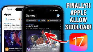 apple now allows install 3rd party apps (sideload) on ios 17