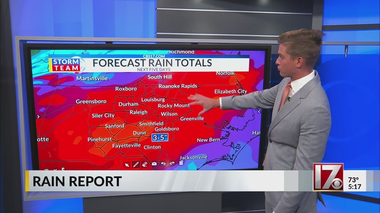 Heavy rain now and on horizon after dry weather in central NC - YouTube