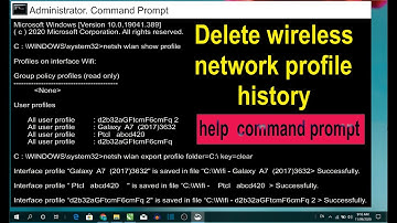 CMD : Delete a  wireless network profile history in window 10/8/7.