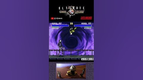 Blooper?  Smoke vs. Cyrax fight in UMK3 #funny #hacks #shorts