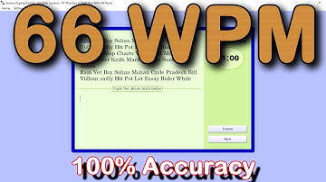 66 WPM ⌨ Typing Speed, Time Duration : 1 Minute, Accuracy : 100% #raushantypingmaster  #typingtest 💯
