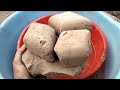 Satisfying soft fluffy Clay brown 🤎 mud dirt dry water crumbling ASMR sounds 
