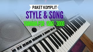 PAKET KOMPLIT STYLE & SONG UNTUK YAMAHA PSR 3000