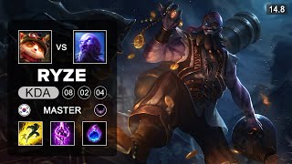 Ryze vs Teemo TOp - KR Master - Patch 14.8 Season 14