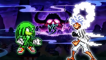 Knuckles V2 (all form) (New) VS TC Luffy (all form) in Jump Force Mugen