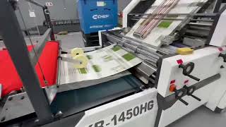 Youbond 1450mm servo flute laminating machine with stacker installed in South Africa.