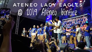 Lady Eagles during Ateneo Bonfire 2019