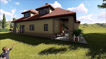 3d rendering service animated video house Exterior