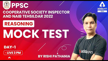 PPSC Cooperative Inspector, Naib Tehsildar 2022 | PPSC Reasoning | Mock Test #1