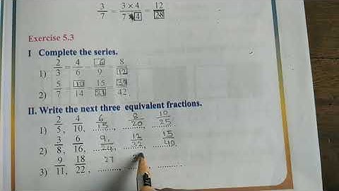 Maths Unit 5 Fractions exercise 5.3