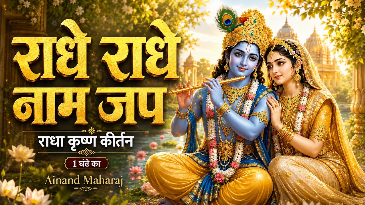 राधे राधे नाम जप | 1 घंटे का राधा कृष्ण कीर्तन | Peaceful Radha Krishna Kirtan — राधा कृष्ण 1 घंटा जप