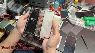 Samsung Fold 3 Front Broken Display Glass Replacement | How To Change Fold 3 Broken Lcd Screen