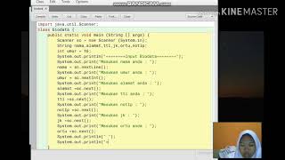 Pemograman java membuat biodata#TugasPemograman